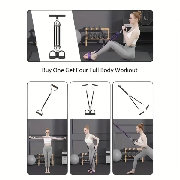 Adjustable Resistance Tension Rope with Pedal